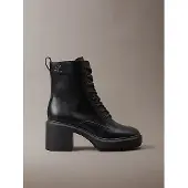 Calvin Klein Leather Platform Block Heel Ankle Boots