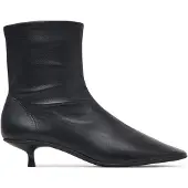Calvin Klein Leather Kitten Heel Ankle Boots