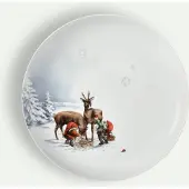 Fyrklövern Tomtarnas Jul tallrik 27 cm Mattallrik