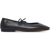 Tommy Hilfiger TH Monogram Leather Lace Up Ballerinas
