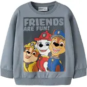 Name it Sweatshirt 'NMMARGUS PAW' rökblå / gul / mörkröd / vit