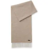 BOSS Double-faced scarf in wool with logo label