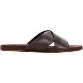 Timberland Mens Cross Strap Läder Platta Sliders (Gaucho)