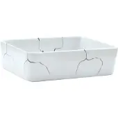 vidaXL Handfat vit rektangulär 46x35,5x13 cm keramik