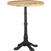 vidaXL Bistrobord Ø60x76 cm Rå mangoträ