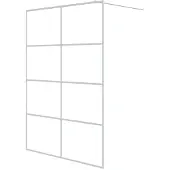 vidaXL Duschvägg vit 140x195 cm klart ESG-glas