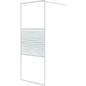vidaXL Duschvägg vit 80x195 cm klart ESG-glas