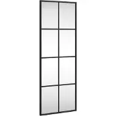 vidaXL Väggspegel svart 30x80 cm rektangulär järn