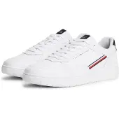 Tommy Hilfiger Låg sneaker 'Basket Corporate' marinblå / rubinröd / vit