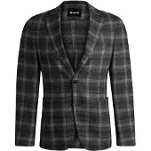 BOSS Herr Rutig Krage Blazer (Svart)
