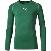 Puma Långärmad funktionströja i kontrastfärger för barn (Grön)