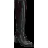 Wonders för kvinnor. I-9220_5716_5792 Skor i skinn med nitar 20 Svart (39), Hud, 5 till 8 cm, Zip, Casual, Klassisk