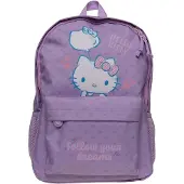 Hello Kitty ryggsäck med framficka - 38x28x13 cm