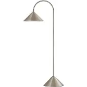 Frandsen LED-batteridriven golvlampa Grasp, stål, höjd 72 cm dimbar, Aluminium / grå / zink, Rostfritt stål, Design