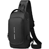 24hShop Axelväska / kompakt axelmodell / stöttålig och vattenavvisande väska med USB och lås