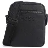 BOSS Textured reporter bag with tonal logo