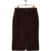 Trendyol Dam Brun Enfärgad Midi Plus size Kjolar