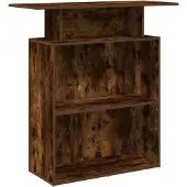vidaXL Receptionsdisk rökfärgad ek 100x40x104 cm konstruerat trä