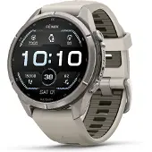 Garmin fenix 9 Pro 43mm AMOLED – Fog Gray / Dark Sandstone Band
