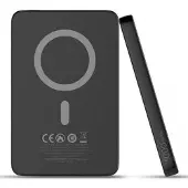 LDNIO PQ28 Ultra Slim trådlös MagSafe-powerbank 5000mAh - Svart