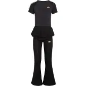 Adidas Originals Set - T-shirt/Leggings - Svart m. Hålmönster - - 7 år (122) - T-shirt
