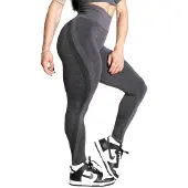 Better Bodies Curve Scrunch Leggings, black melange, small
