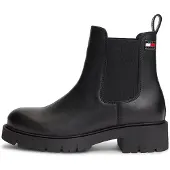 Tommy Hilfiger Tommy Jeans Leather Warm Lined Cleat Chelsea Boots