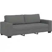vidaXL 3-sitssoffa mörkgrå 220x77x82 cm tyg