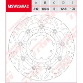 TRW Bromsskivor Racing fram, med ABE MSW256RAC FLYTANDE