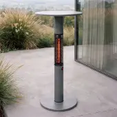 LUCANDE Flamara terrassvärmare, antracit, höjd 110 cm, IP55 – , Flamara, Svart, Aluminium, Modern