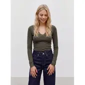 Vero Moda Skye Långärmad T-shirt Med V-ringning
