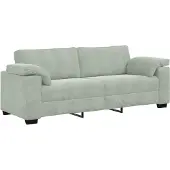 vidaXL 3-sitssoffa ljusgrå 220x77x82 cm sammet
