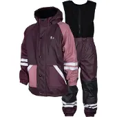 Lindberg Kids' Fagerhult Rain Set Fleece Plum/dry Rose