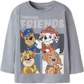 Name it T-shirt 'NMMAndreas Paw' marinblå / rökblå / brun / gul