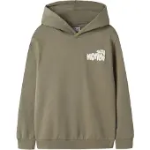 Name it Sweatshirt 'NKMNOAM' grafit / khaki / vit
