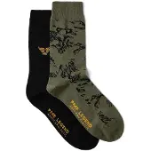 PME Legend Sockor '2-pack socks with allover print' grön