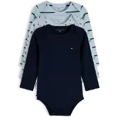 Tommy Hilfiger Sparkdräkt/body 'ESS' marinblå / ljusblå / svart