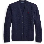 Ralph Lauren för män. 710B22611002 Marinblå cardigan i ull och kashmir (L), Casual, Marino