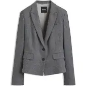 BOSS Slim-fit blazer in melange flannel