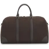 HUGO Recycled-leather holdall with detachable shoulder strap