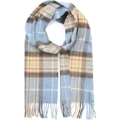 Suitable Halsduk Rutig Merinoull Mångfärgad Beige Blå