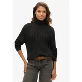 Superdry Slouchy Cable Tröja Med Hög Krage