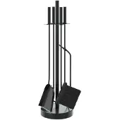 vidaXL 5-delat set med tillbehör för öppen spis, 18x66 cm, Stål