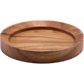 Genware Acacia Wood Zinc Serveringsbräda Med Band 17 Cm