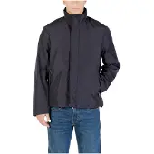 Armani Exchange för män. XM001579AF16926UB101 Lång kappa med hög krage och dold stängning Essential marinblå (S), Casual, Polyester, Mar