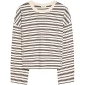 Bershka T-shirt kräm / choklad / svart