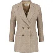 Vulto Kavaj 'Silk Bouclé Jacket' beige