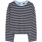 Bershka T-shirt ljusblå / mörkbrun