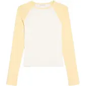 Bershka T-shirt gul / vit