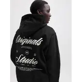 Jack & Jones Sweatshirt 'JORNorrebro' svart / vit